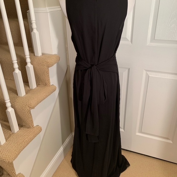 NWT, black long, pleated dress - Picture 5 of 7